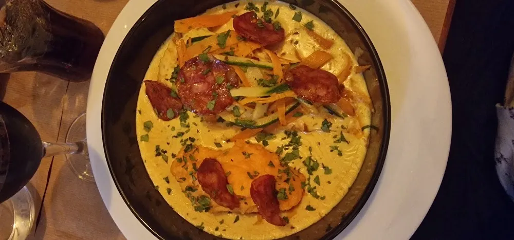 Pavé de Saumon Au Chorizo Et Purée de Patate Douce